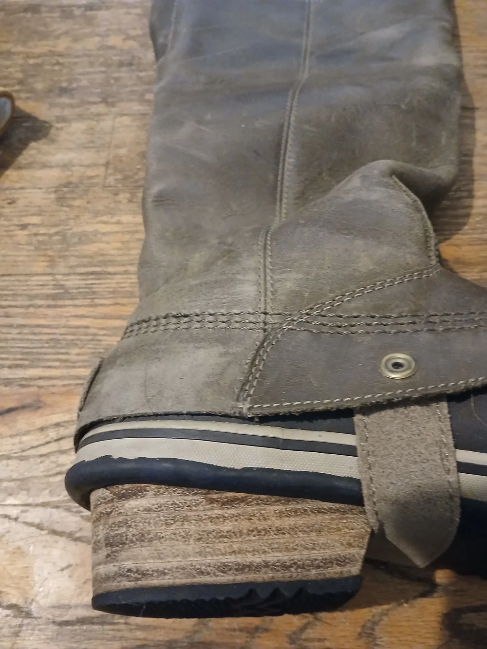 Sorel Gray Tall Leather Winter Boot